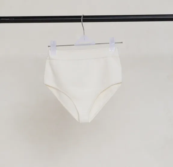 Cotton High Waisted White Briefs