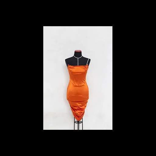 Orange Satin Dress