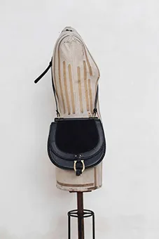 Black  Bag with Gold Buckle