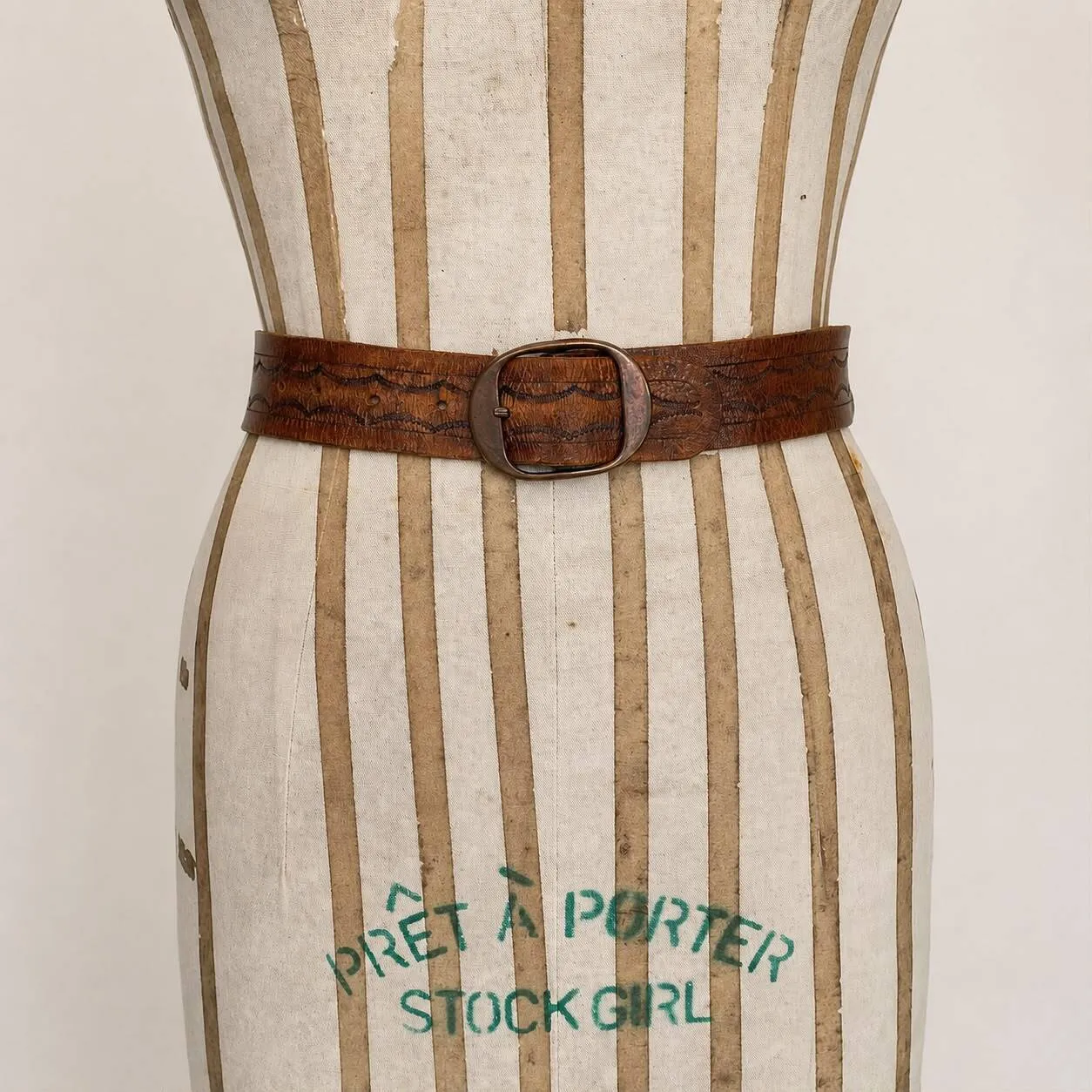 Antique Brown Leather Belt