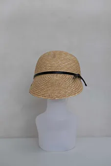 Straw Cap with Ribbon