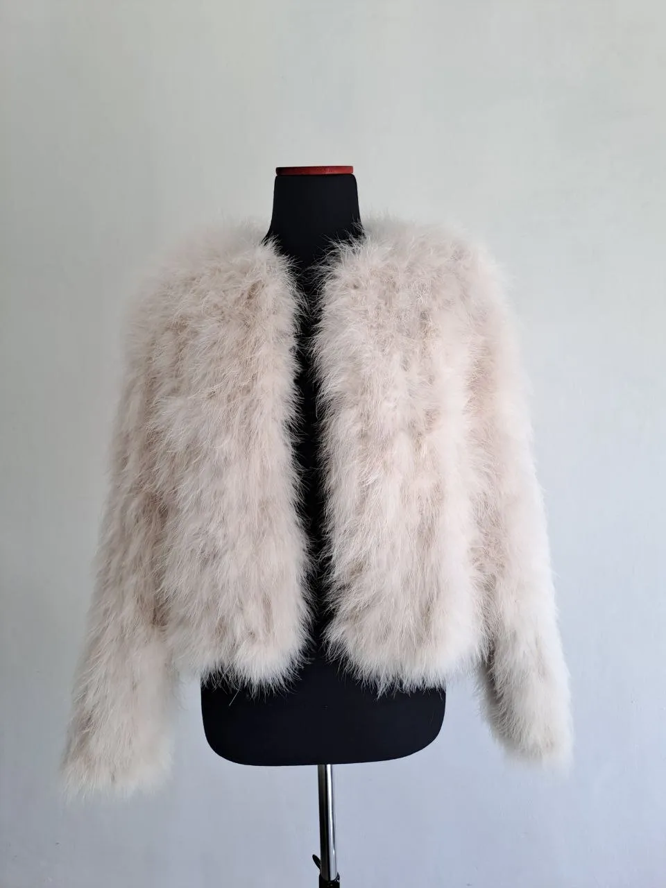 Rose Ostrich Feather Jacket