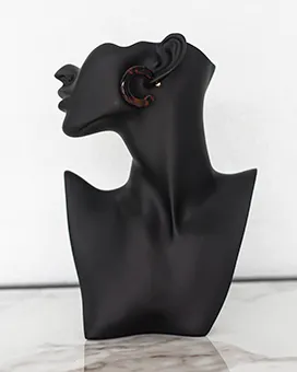 Tortoise Shell Hoop Earrings