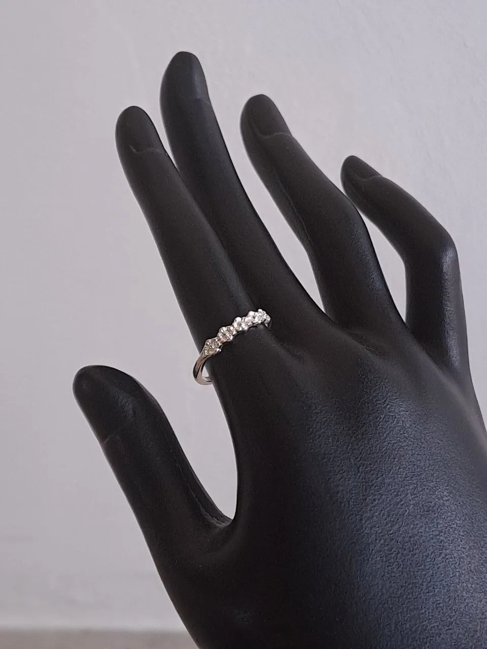 Small Silver Ring with Flower Design