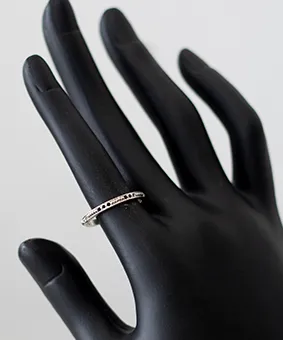Minimal Silver Ring with Cutout Design