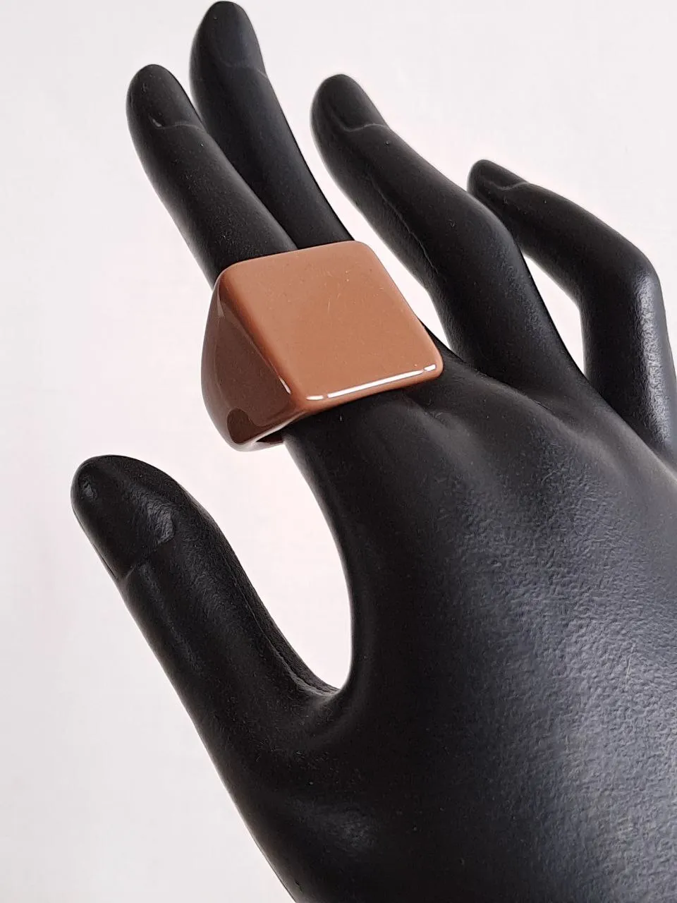 Brown Sculptural Ring