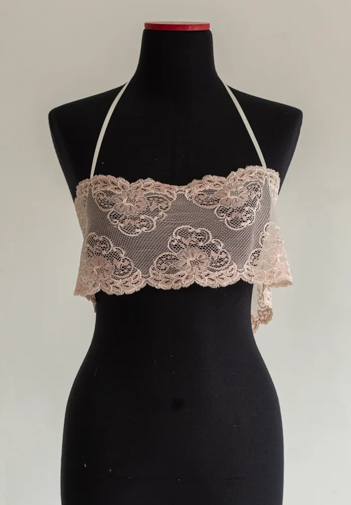 Pale Pink Lace Bra