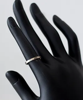 Solid Silver Ring with Flat Band