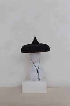 Black Oriental Style Traditional Hat 