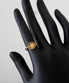 Engraved Circle Ring