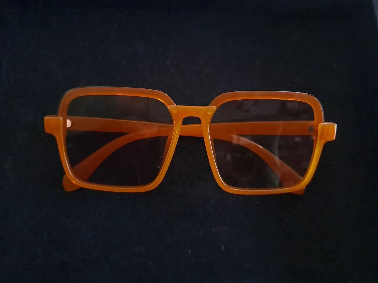 Burnt Orange Retro Sunglasses