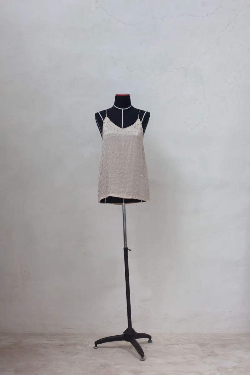  Pale Pink Satin Camisole