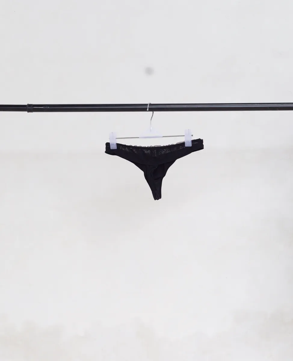 Black Lace G-string Panties