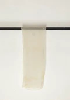 Sheer Cream Scarf with Textured
