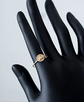 Gold Ring with Engraved Design