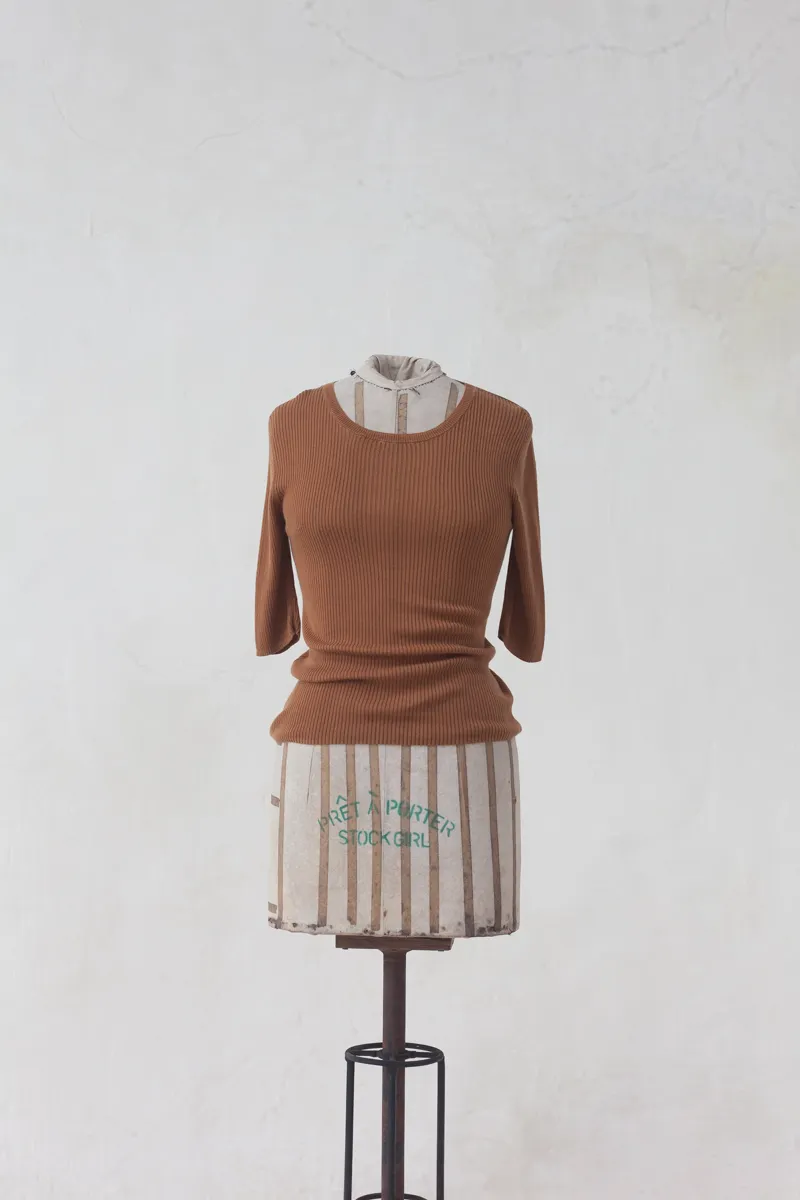  Brown Knitted Top