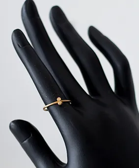 Two Gemstones Gold Ring