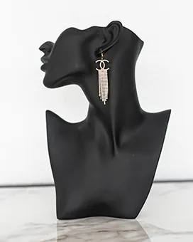 Chanel Crystal Drop Earrings
