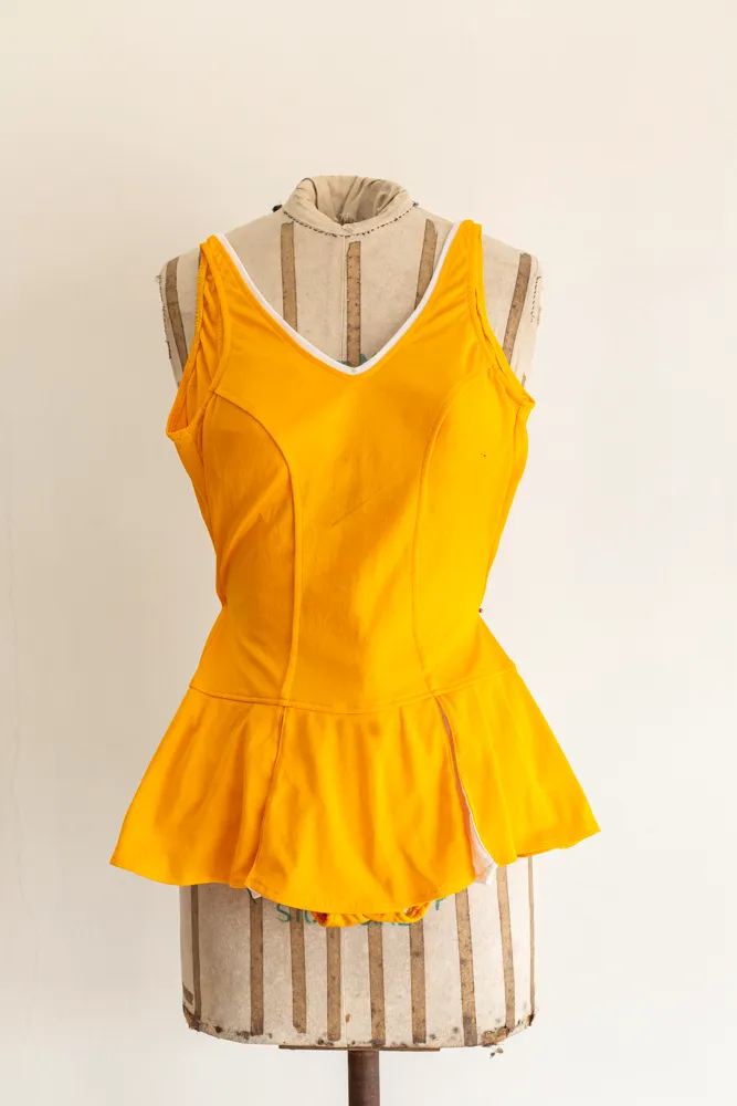 Ochre Yellow Retro Swimsuit
