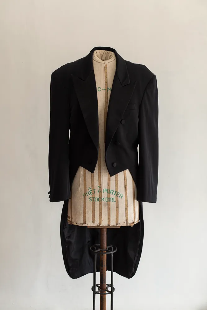 Black Cropped Tuxedo Jacket