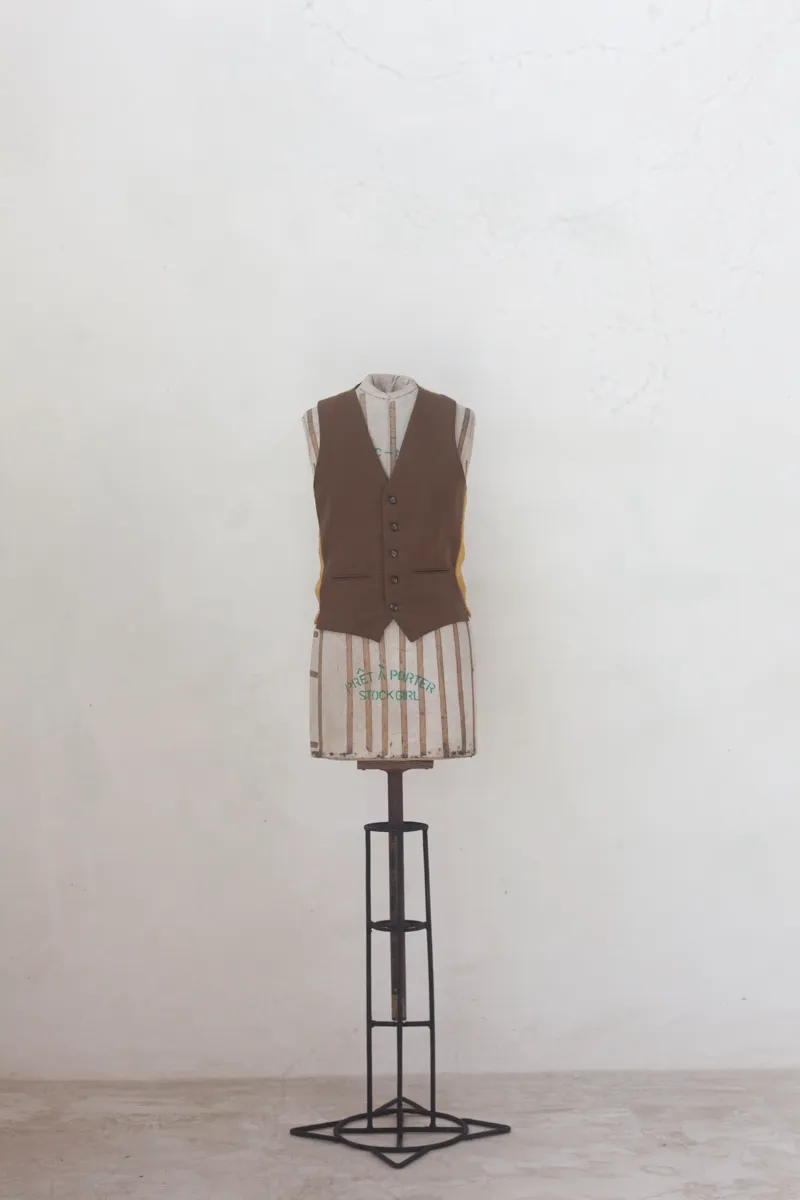 Brown and Yellow Button Down Vest