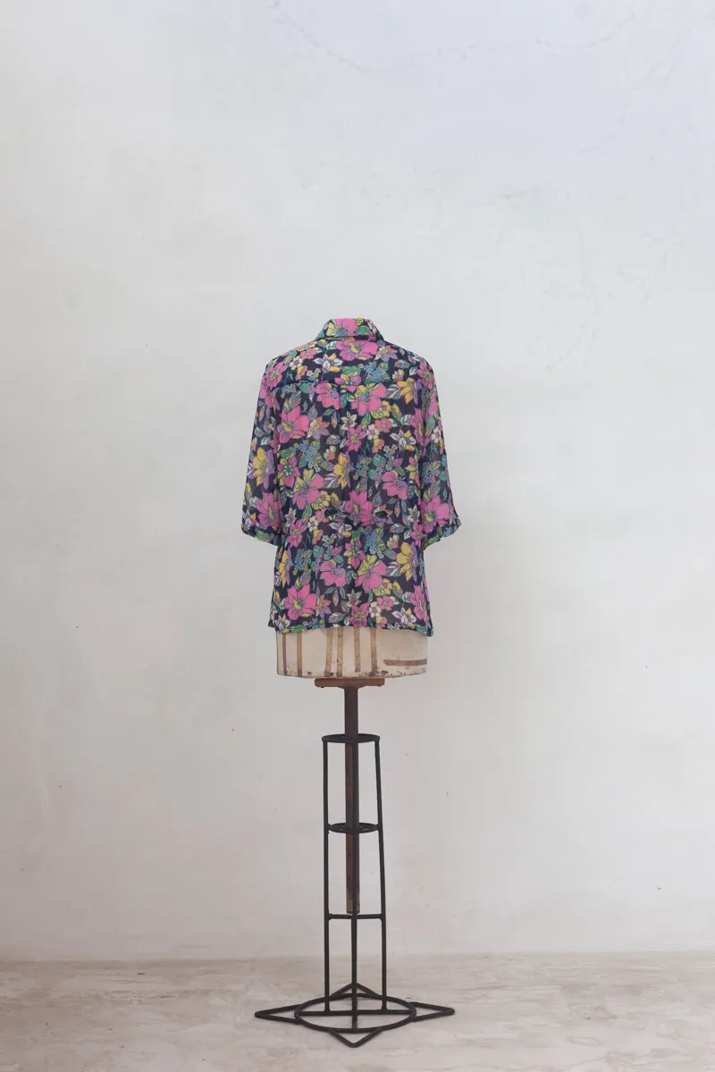 Button Down Shirt with Floral Pattern