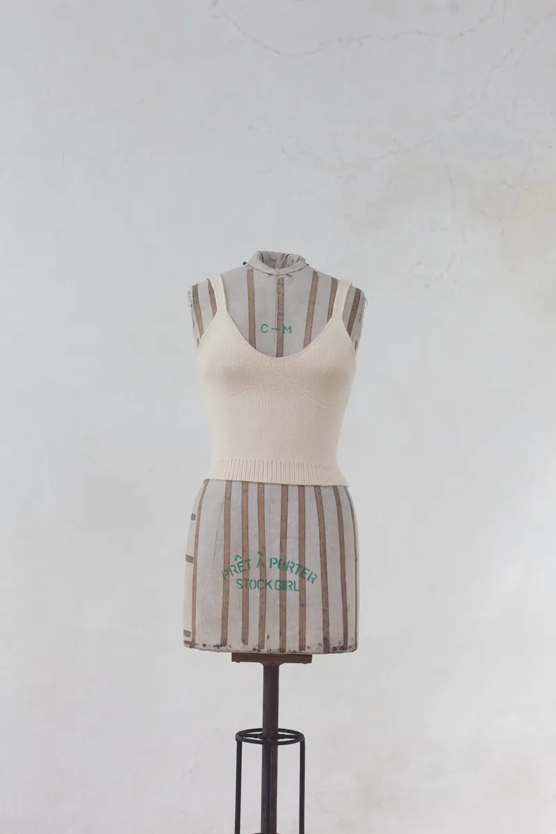  Knitted Cream Tank Top