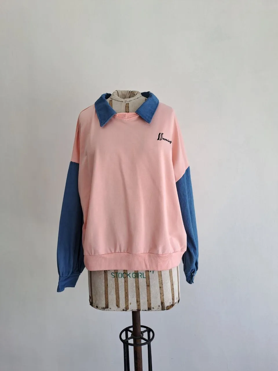 Pink and Denim Sweater 