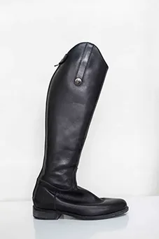 Black Leather Riding Boots 