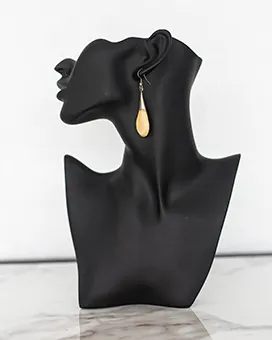 Gold "Olive Leaf " Drop Earrings