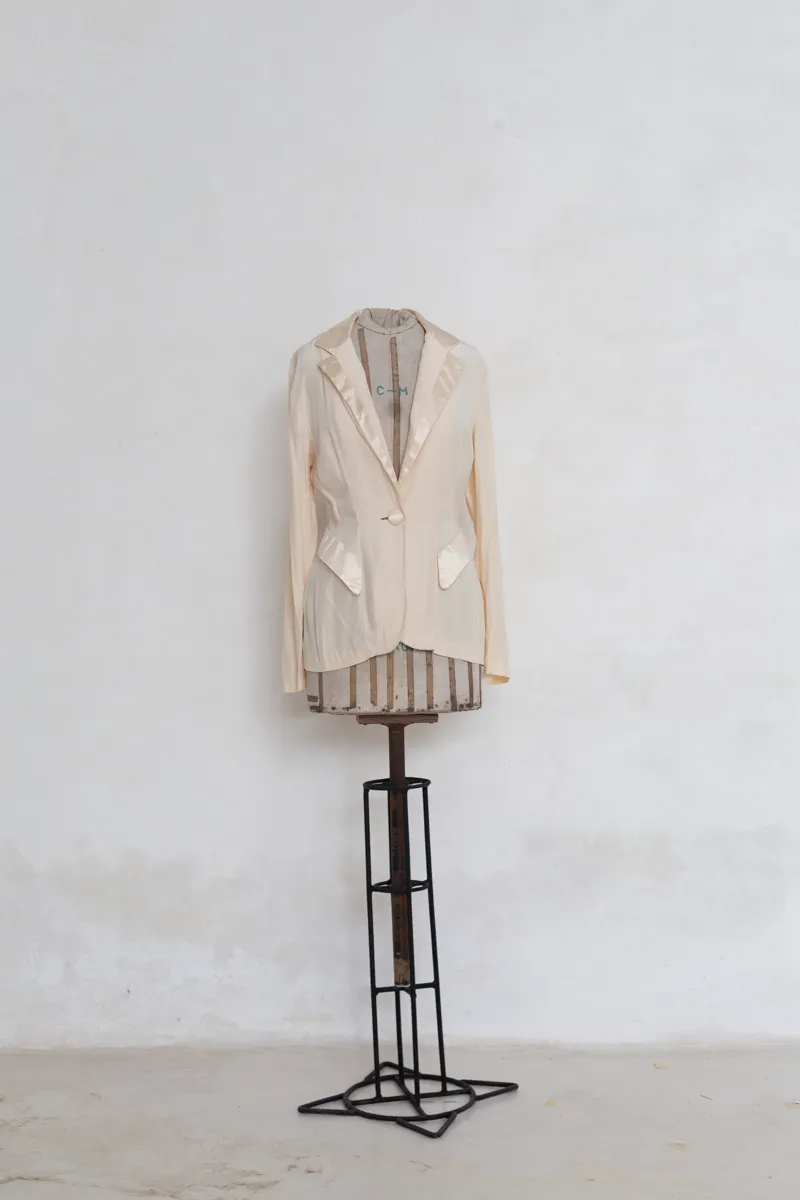 Cream silky vintage jacket