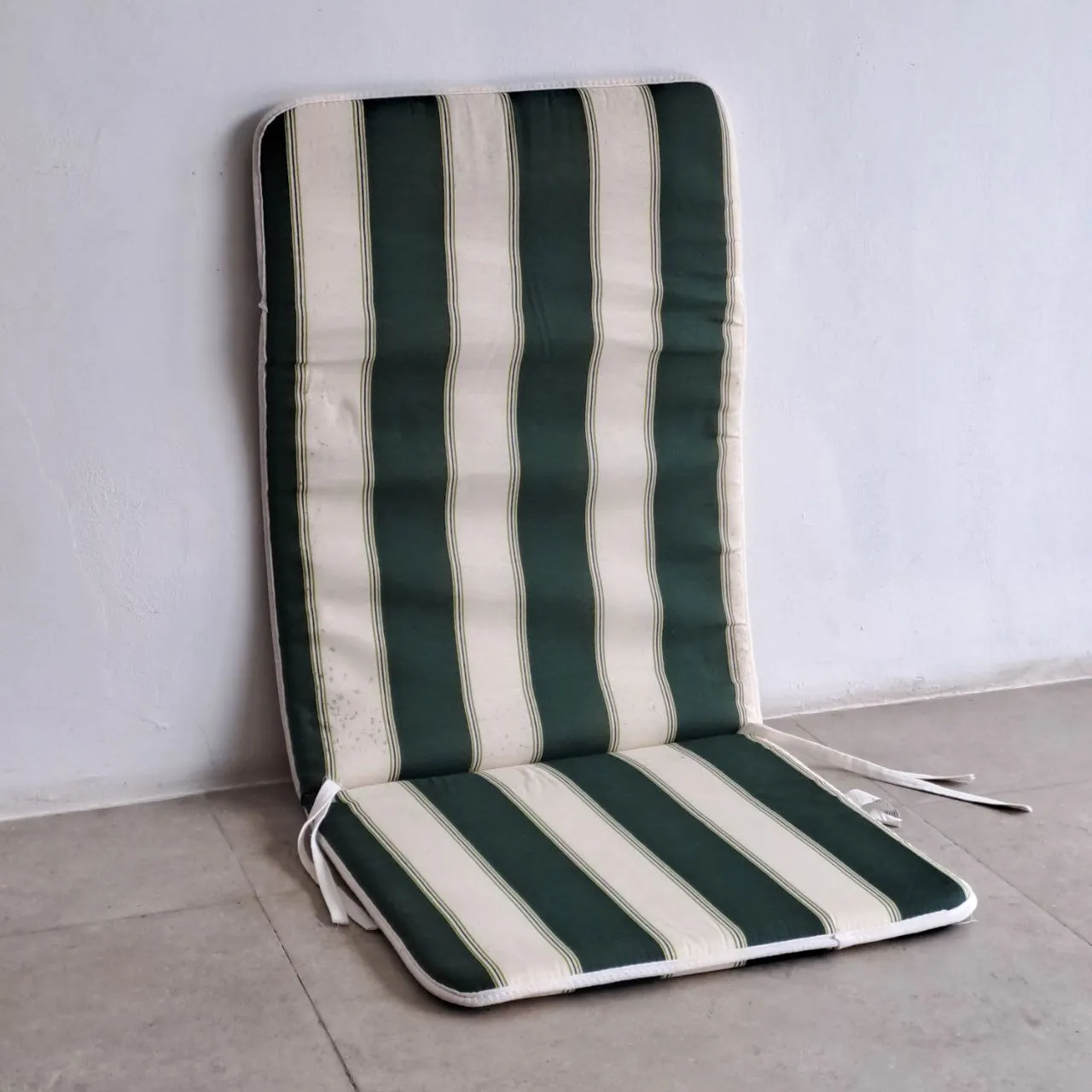 Green White Striped Chair Cover