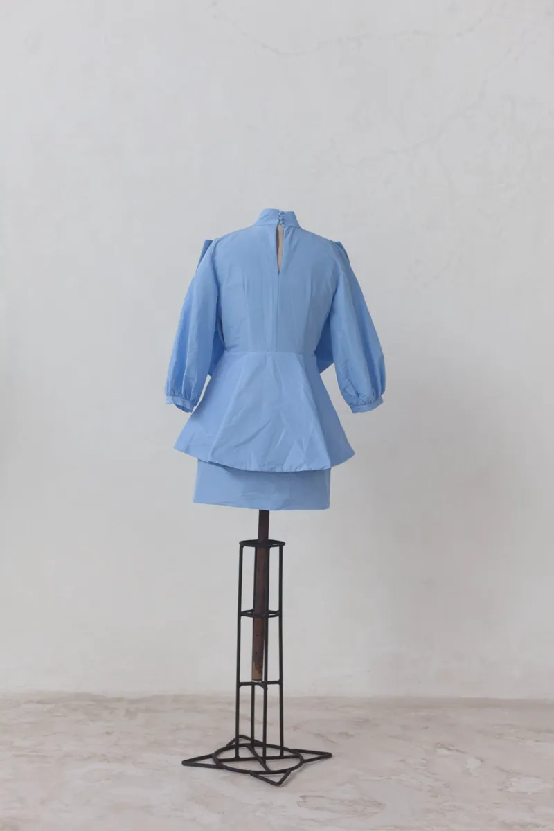 Baby Blue Dress with Bow