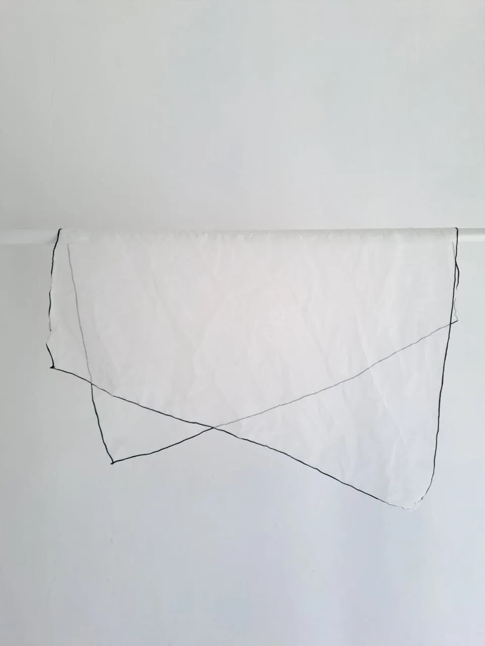 Sheer Scarf Black Edge Line