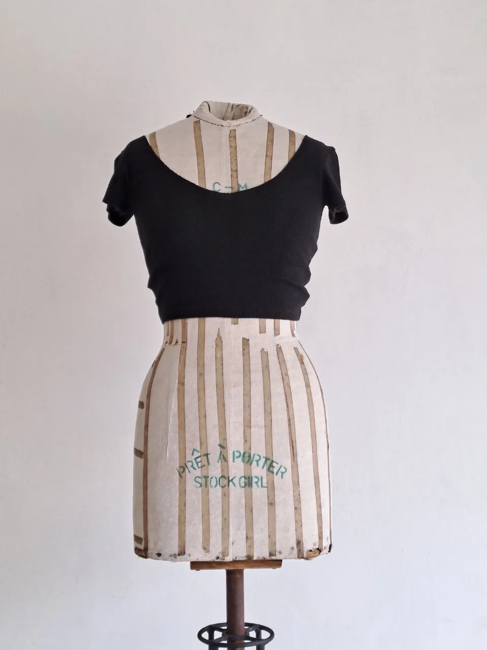 Knitted Black V neck Top