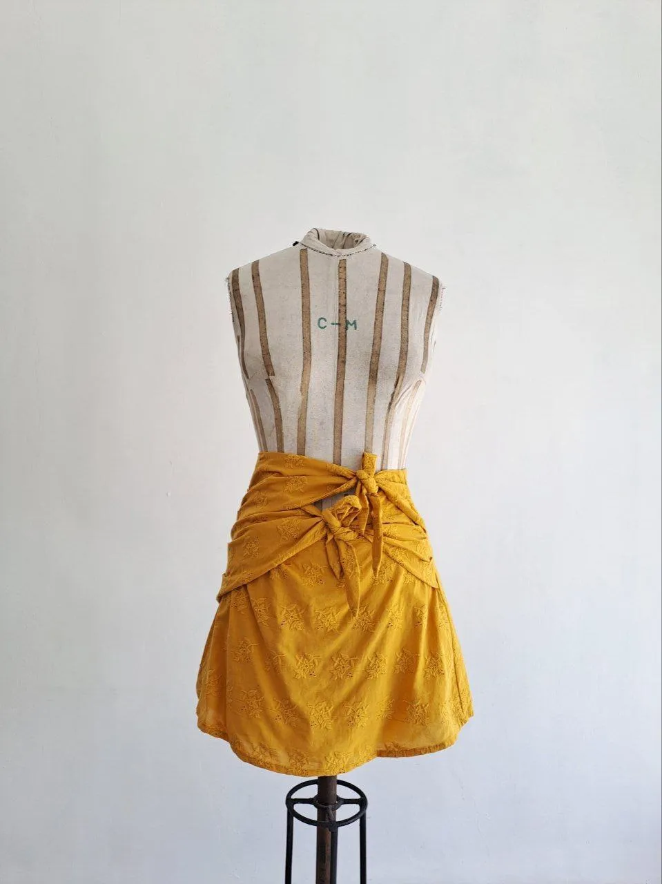 Ochre Yellow Tie Skirt