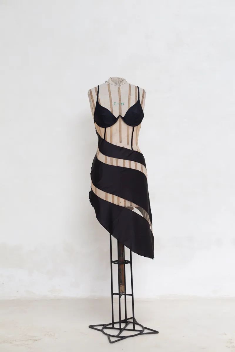 Black Structured Cutout Dress