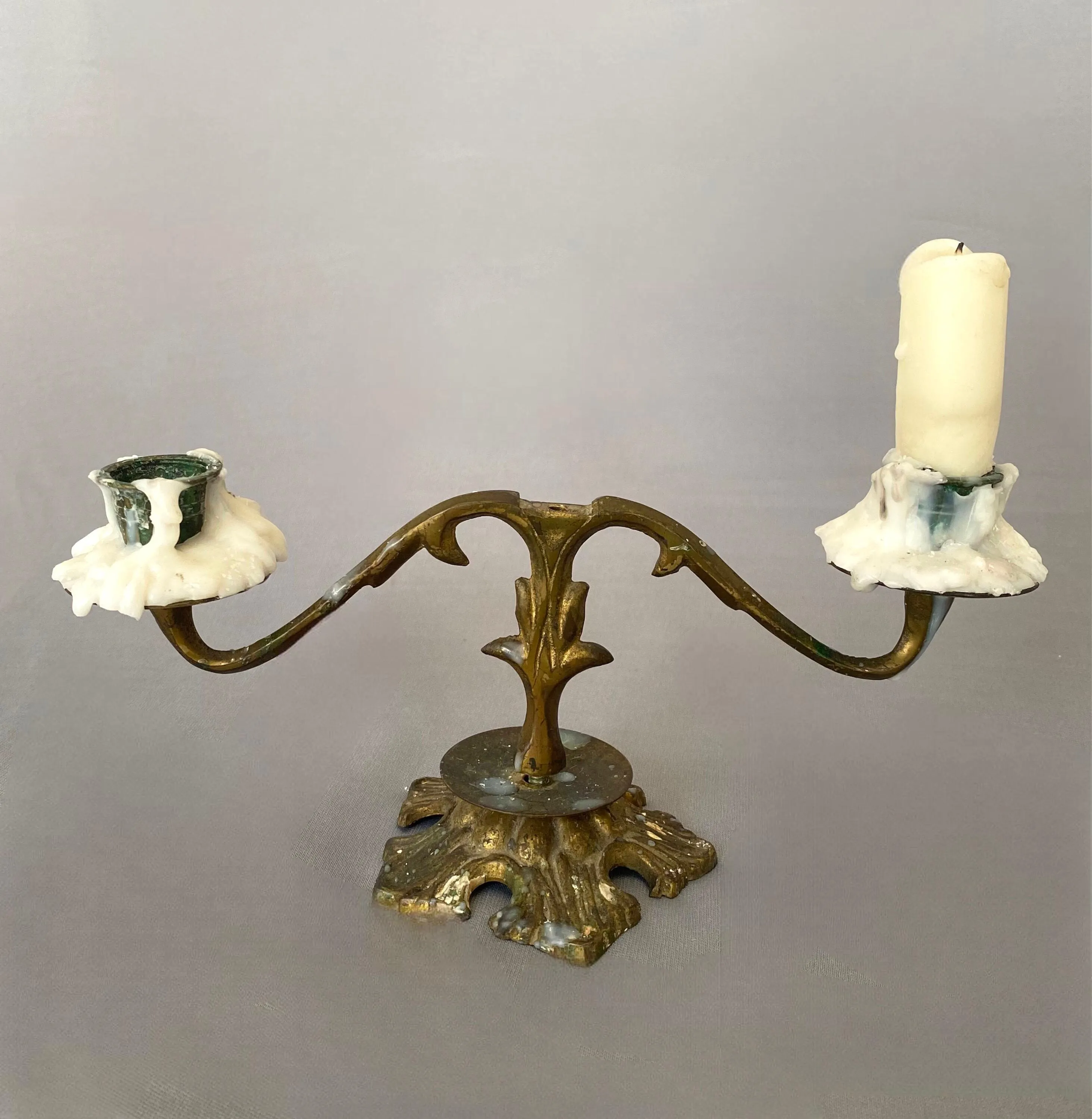 Vintage Gold Candle Holder