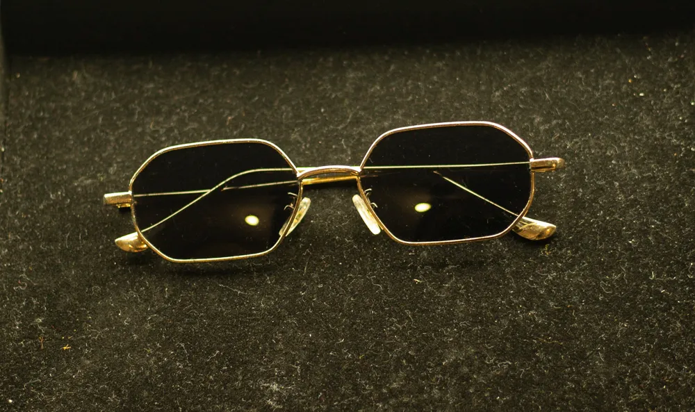 Gold Hexagon Sunglasses