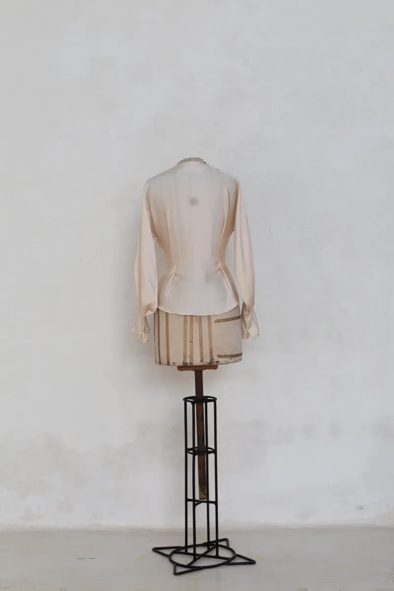 Pale Pink Silk  Blouse