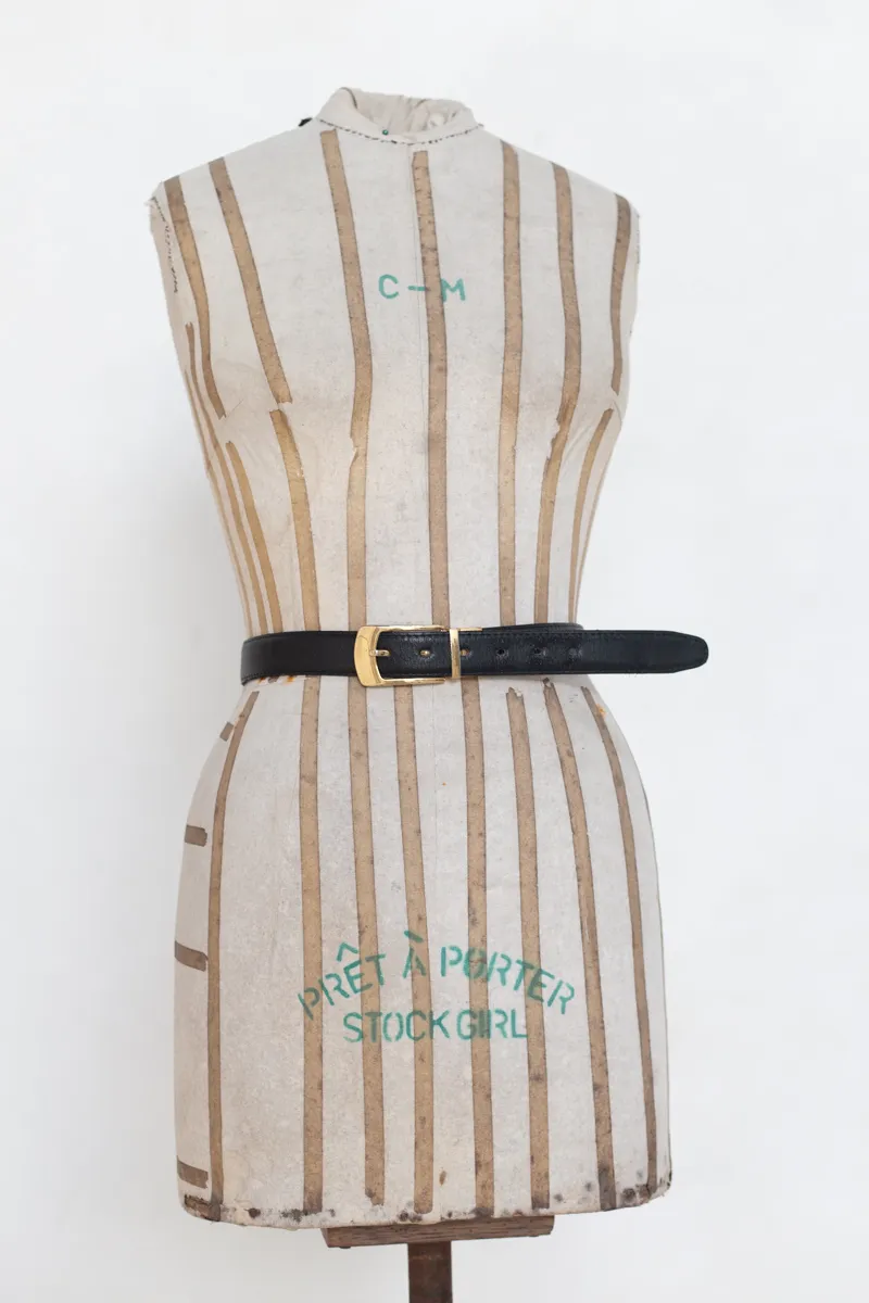 Black / Brown Reversible Belt with Gold Buckle