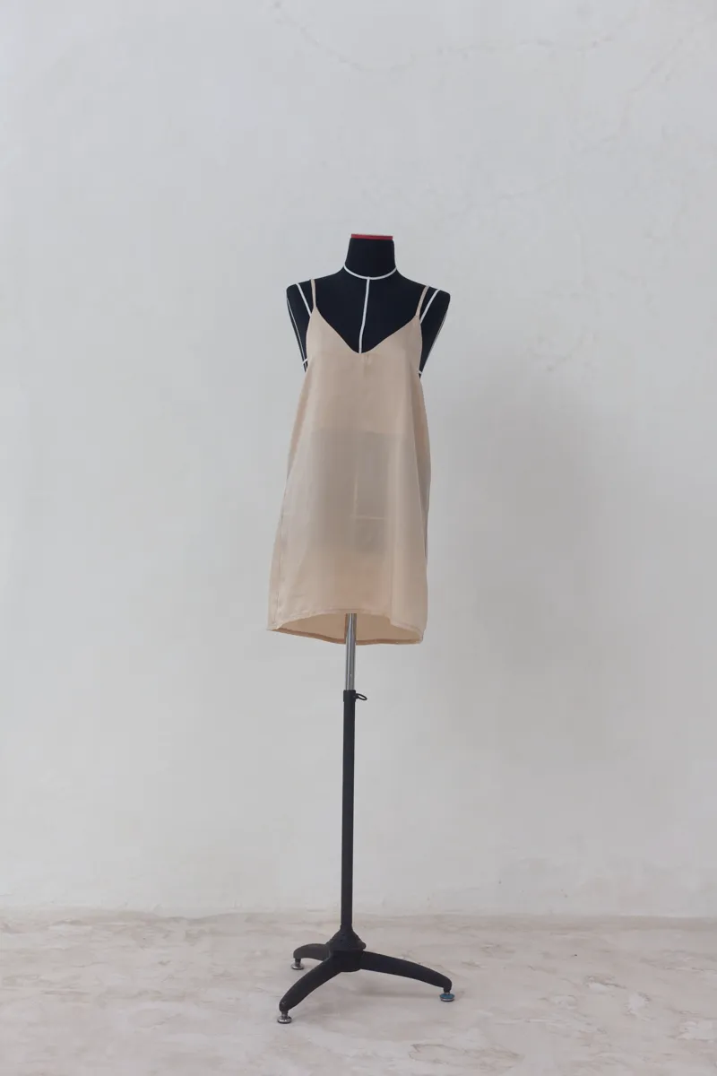 Cream Slip Dress