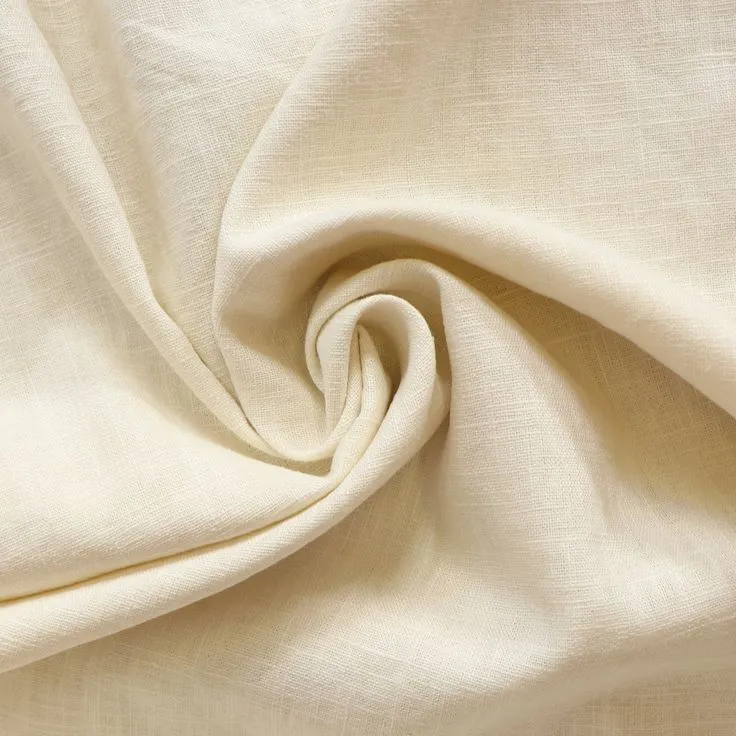 Cream Linen Cotton Fabric
