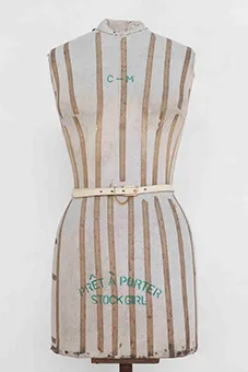 Thin White Leather Belt with Buckle