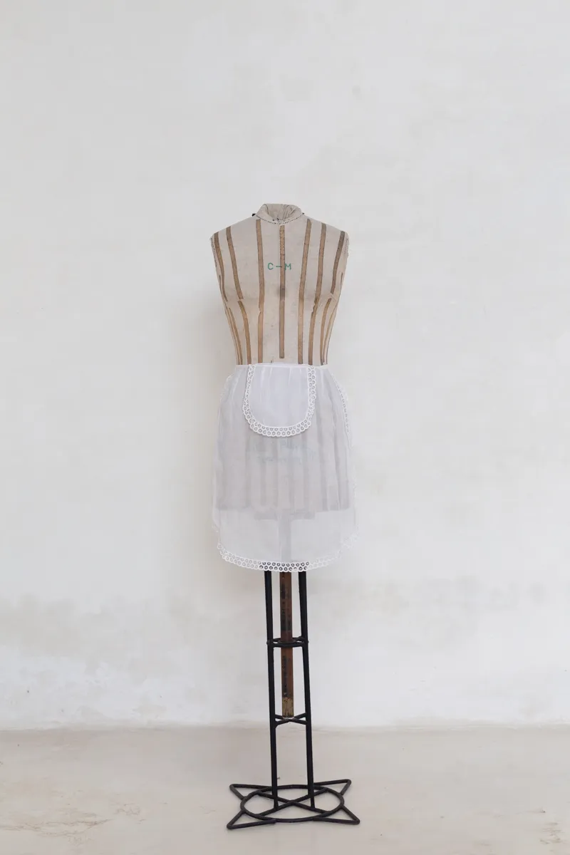 White Embroidered Apron