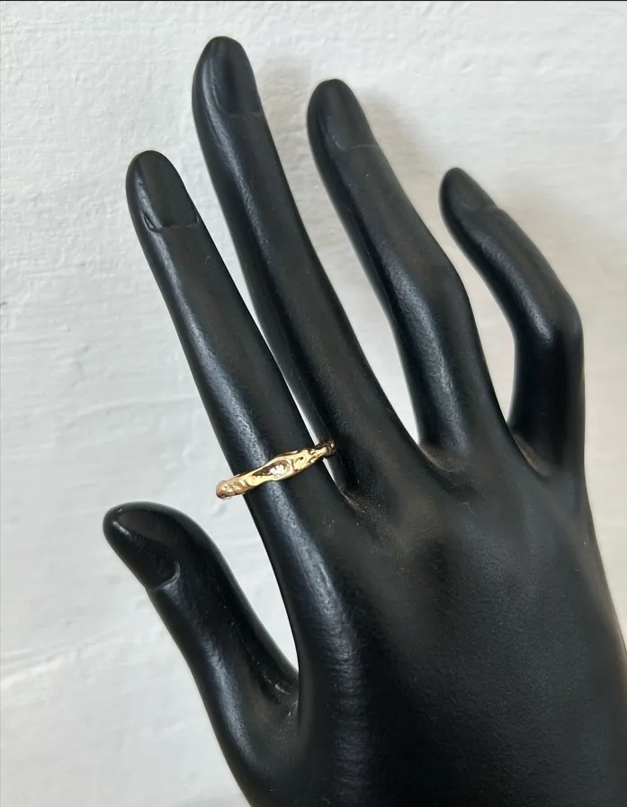 Thin Gold Bamboo Ring