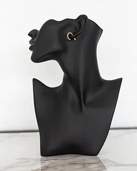 Gold Dots Tiny Hoop Earrings