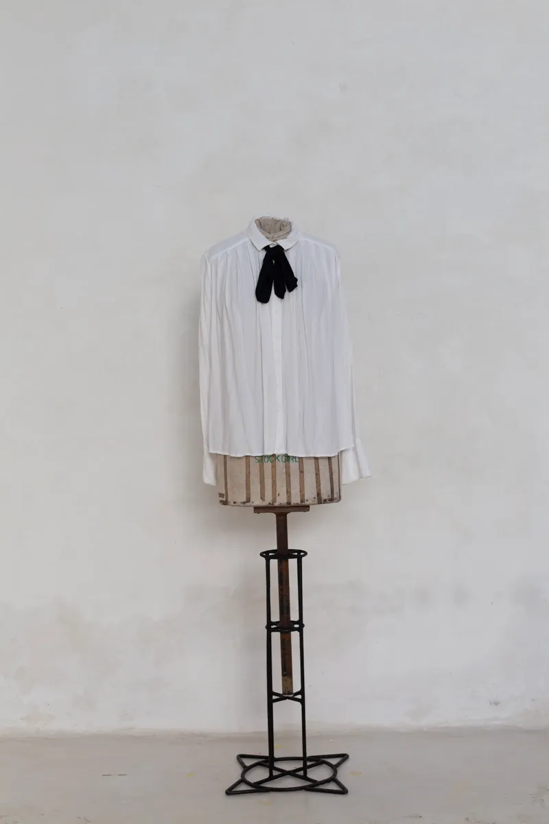 Shirt with  Black Neck Tie