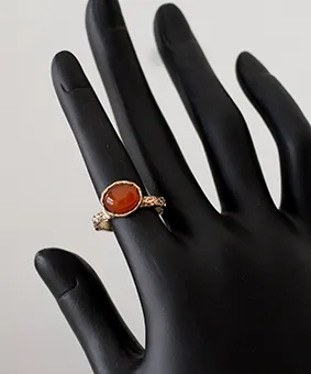 Orange Gemstone Ring