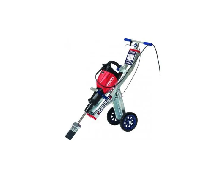 Demolition hammer with trolley